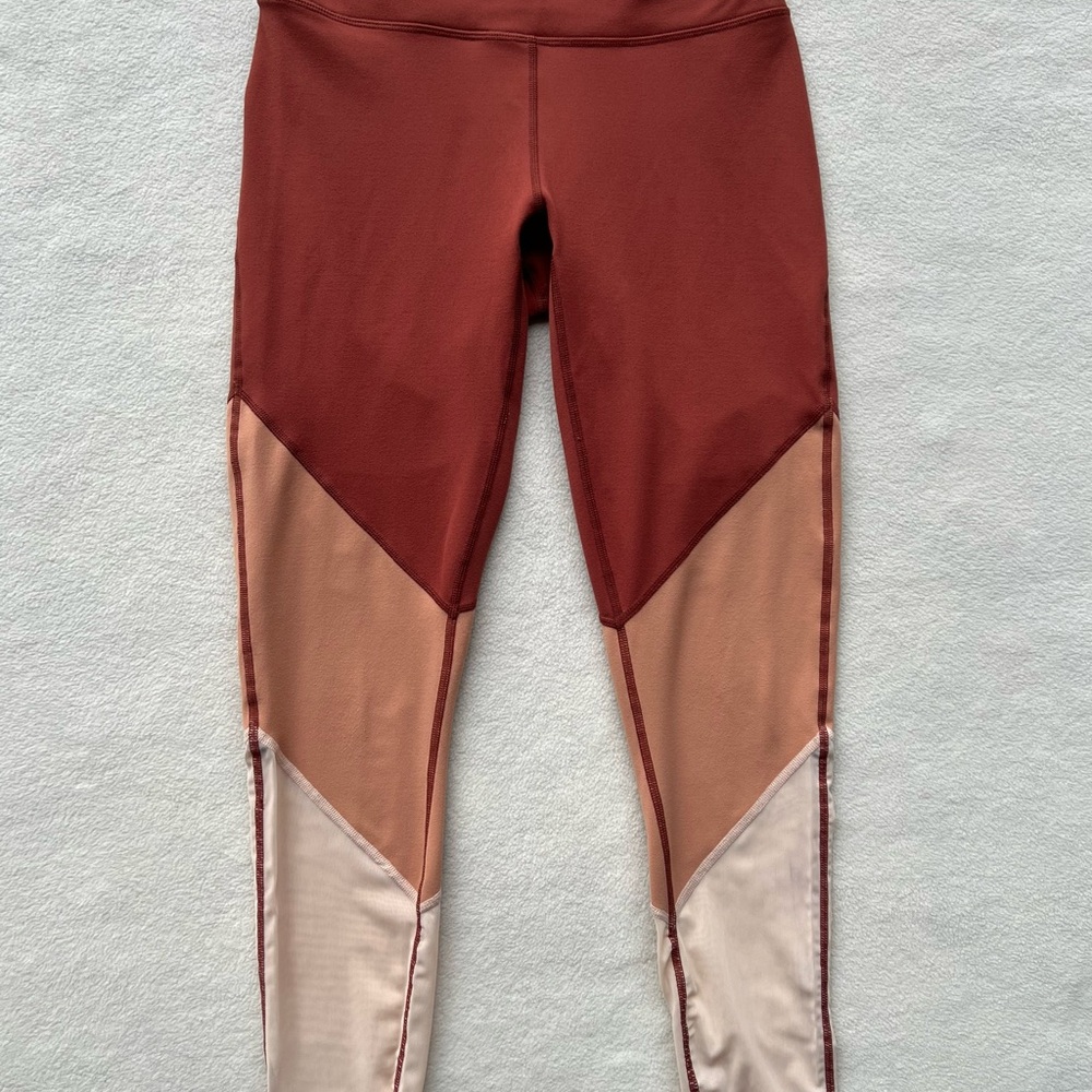 Fabletics Powerhold Women’s Small Leggings Brown Yoga Pants Gym Casual